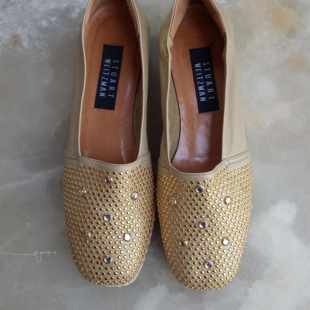 Stuart-weitzman Women's Gold and Tan Espadrilles